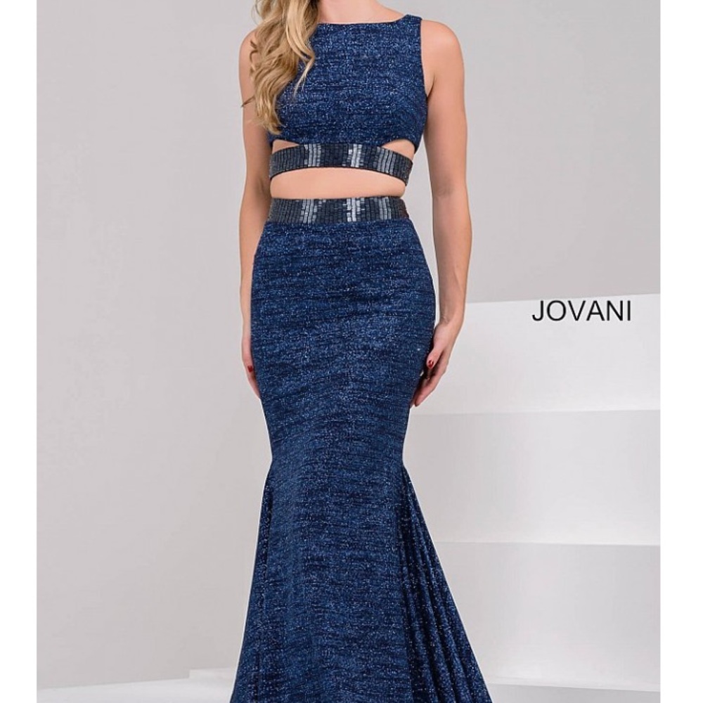 Jovani Two Piece Navy Blue Prom Dress. $250 OBO